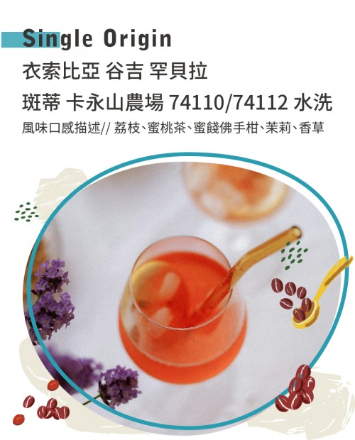 衣索比亞 谷吉 罕貝拉 斑蒂 卡永山農場 74110/74112 水洗 2050m 